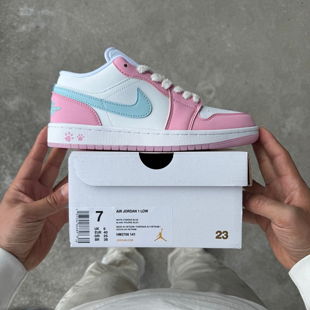 AJ1 Low Pink And White