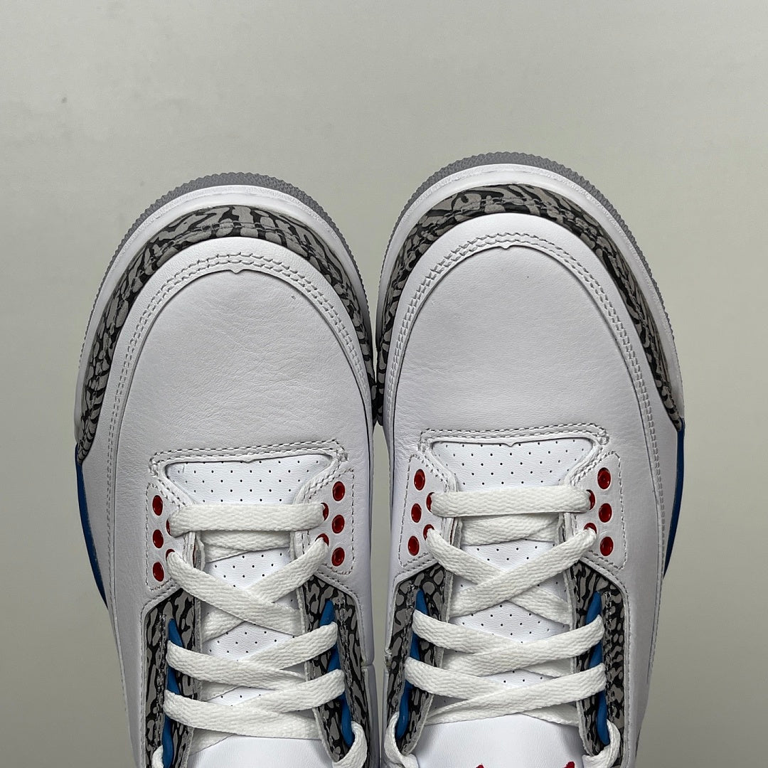 AJ3 White and True Blue