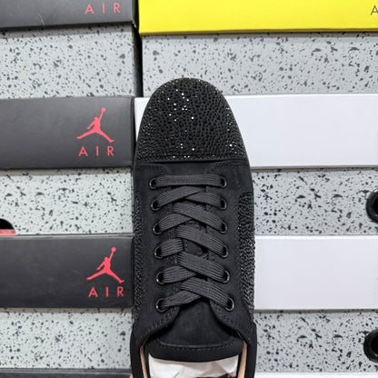 Christian Louboutin Louis Junior Strass Black