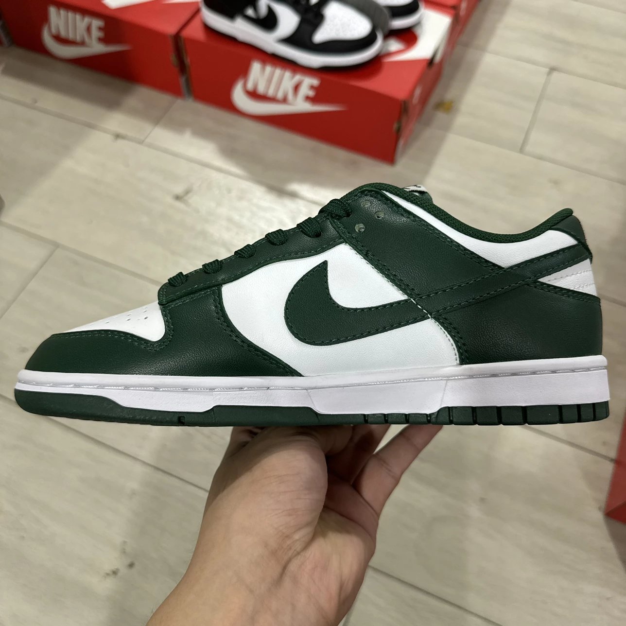 Low Green and White