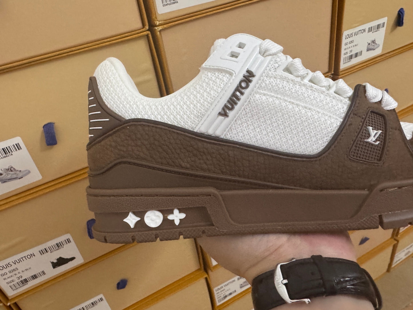 Trainer Brown and White