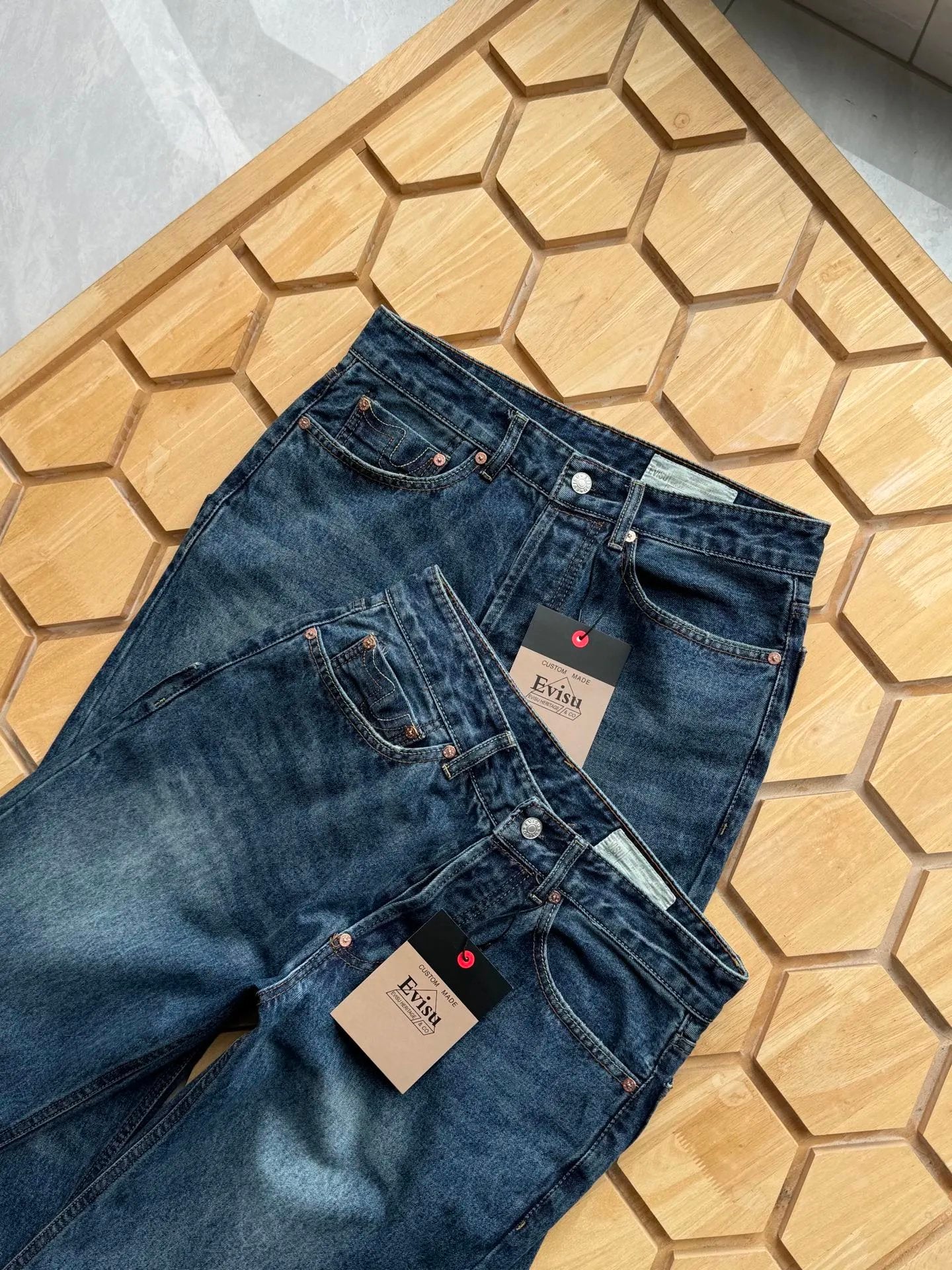 Evisu calça de ganga