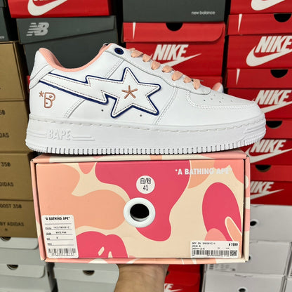Bape STA Low  BAPY White Pink
