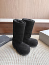 BLG Alaska fur suede boots Black