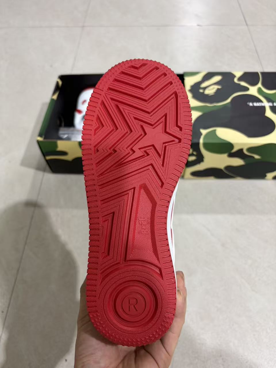 Bape STA Low White and Red