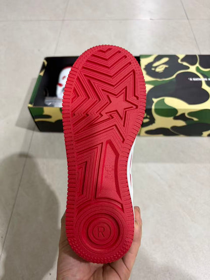 Bape STA Low White and Red