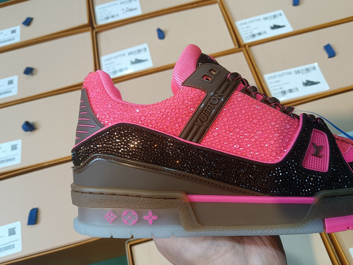 Trainer Pink and Brow Crystal