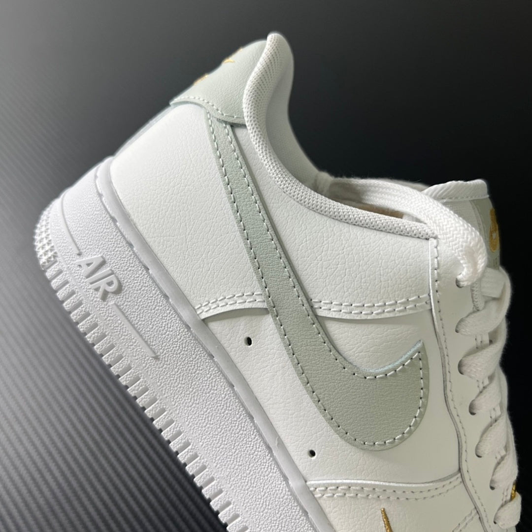AF1 White Grey Gold