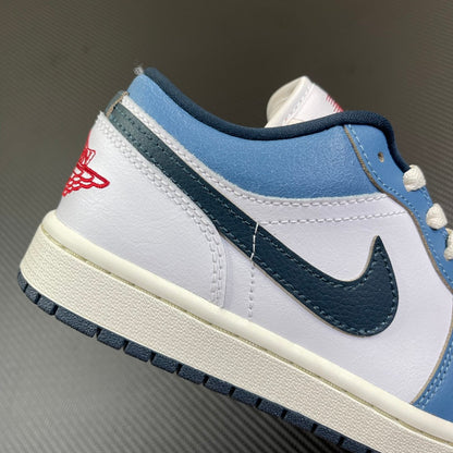 AJ1 Low White/University Blue/Black