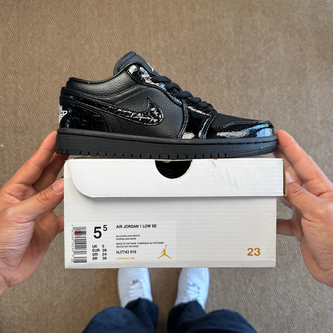AJ1 Low SE Black Croc