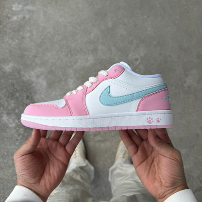 AJ1 Low Pink And White