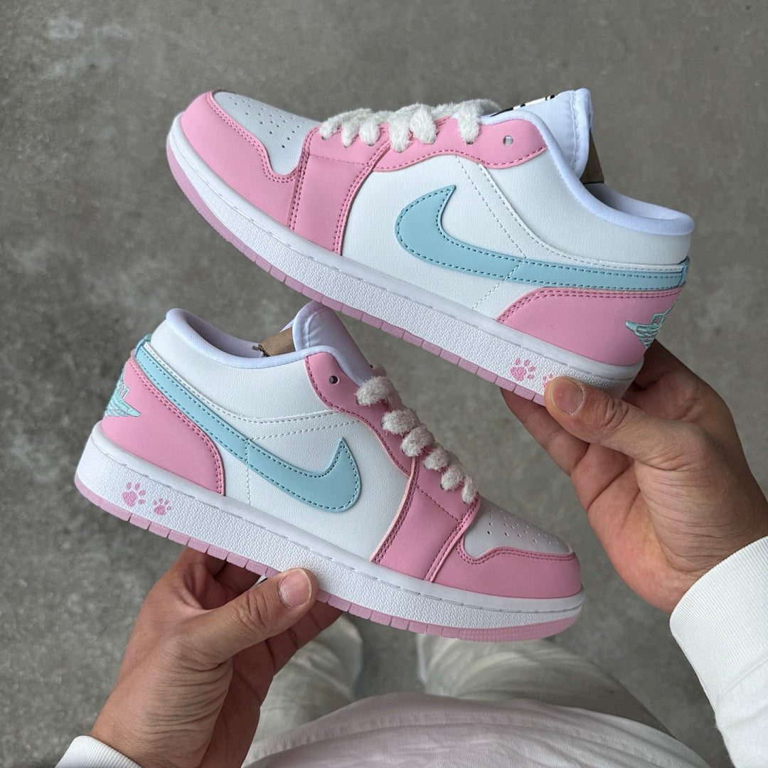 AJ1 Low Pink And White