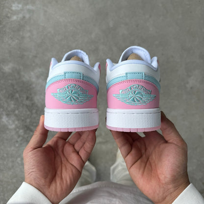 AJ1 Low Pink And White