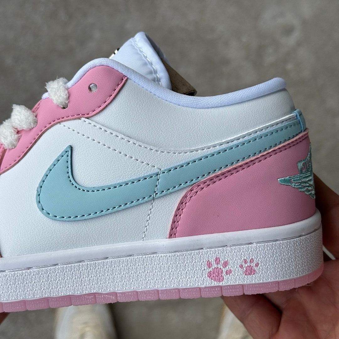 AJ1 Low Pink And White