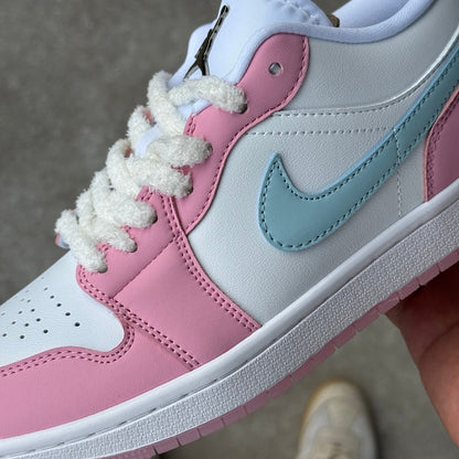 AJ1 Low Pink And White