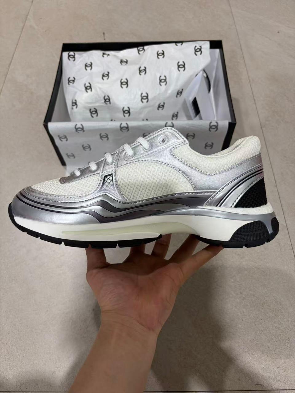 CHN White and Silver