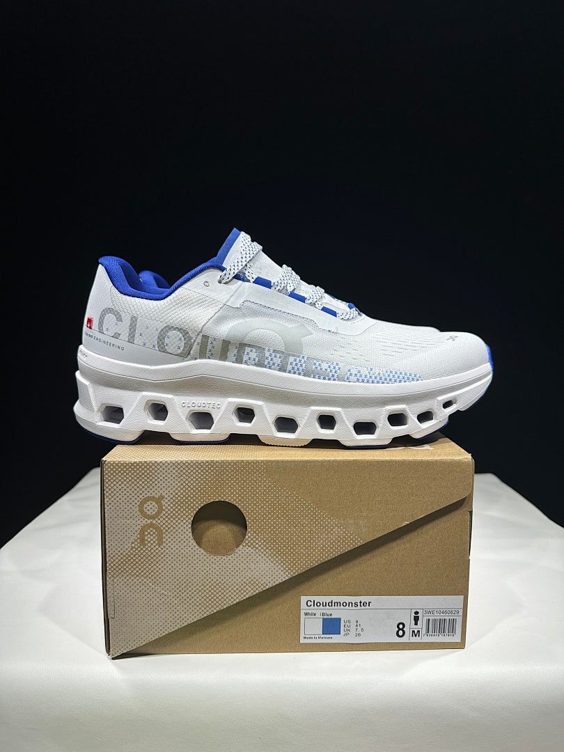Cloudmonster White/Blue