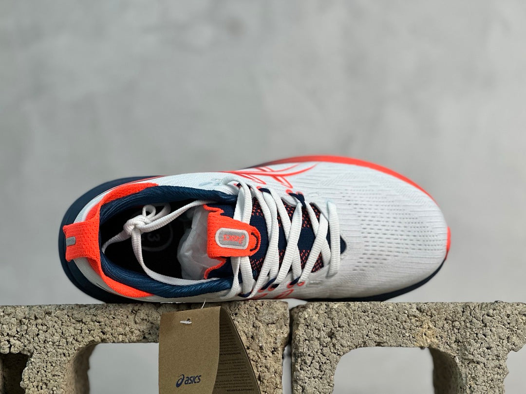 GEL-NIMBUS 28 White/Deep Blue/Orange