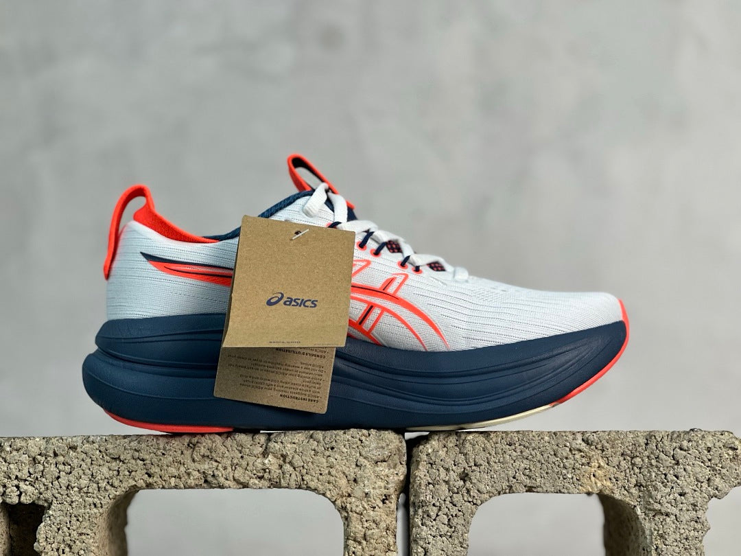GEL-NIMBUS 28 White/Deep Blue/Orange