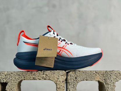 GEL-NIMBUS 28 White/Deep Blue/Orange