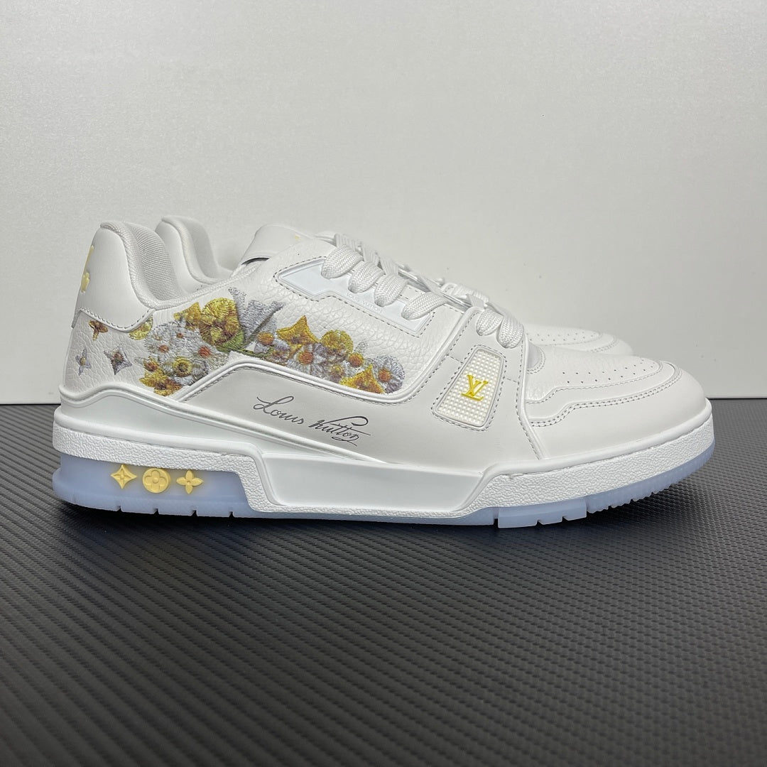 Trainer White and Flowers