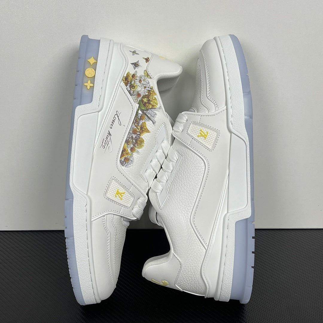 Trainer White and Flowers