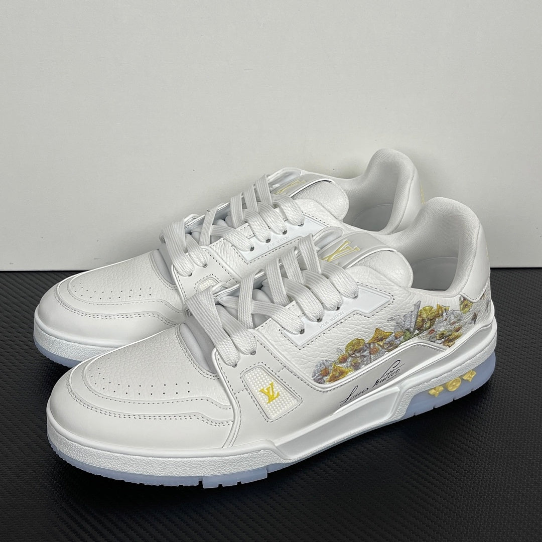 Trainer White and Flowers
