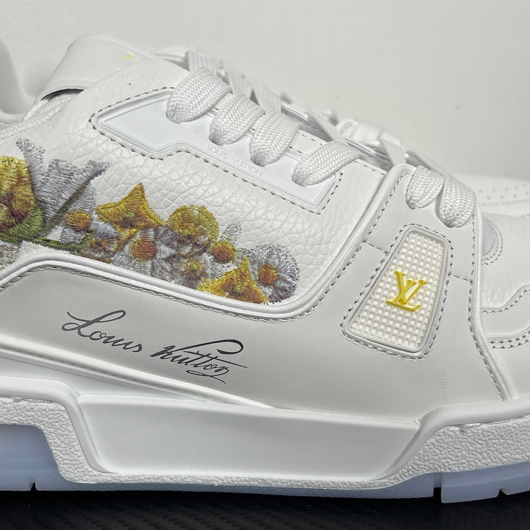 Trainer White and Flowers