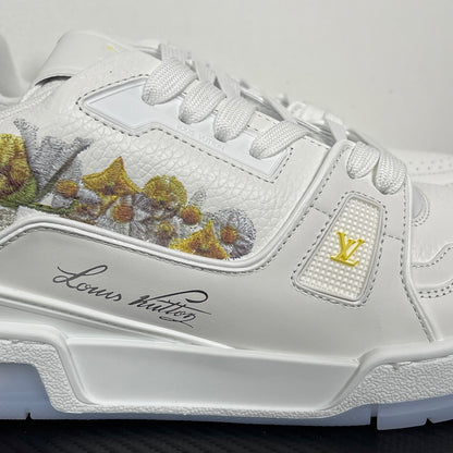 Trainer White and Flowers