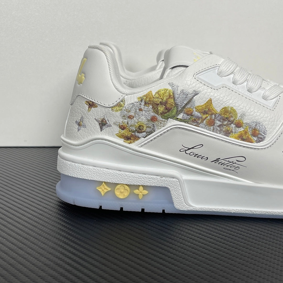 Trainer White and Flowers