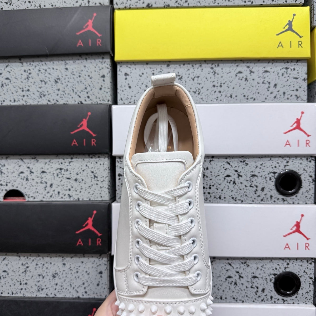 Cristhian Louboutin Vieira Spikes White
