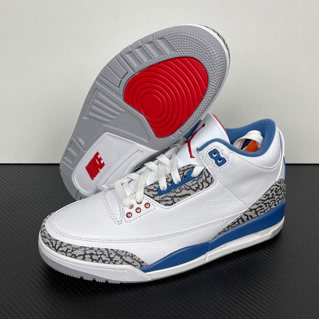 AJ3 White and True Blue