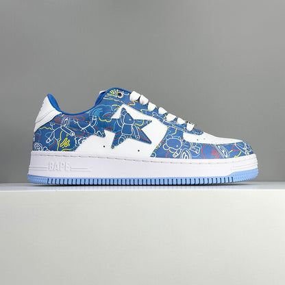Bape STA Low Medicom Toy Bearbrick Camo Blue