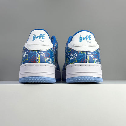Bape STA Low Medicom Toy Bearbrick Camo Blue