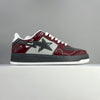 Bape STA Low Burgundy/Grey