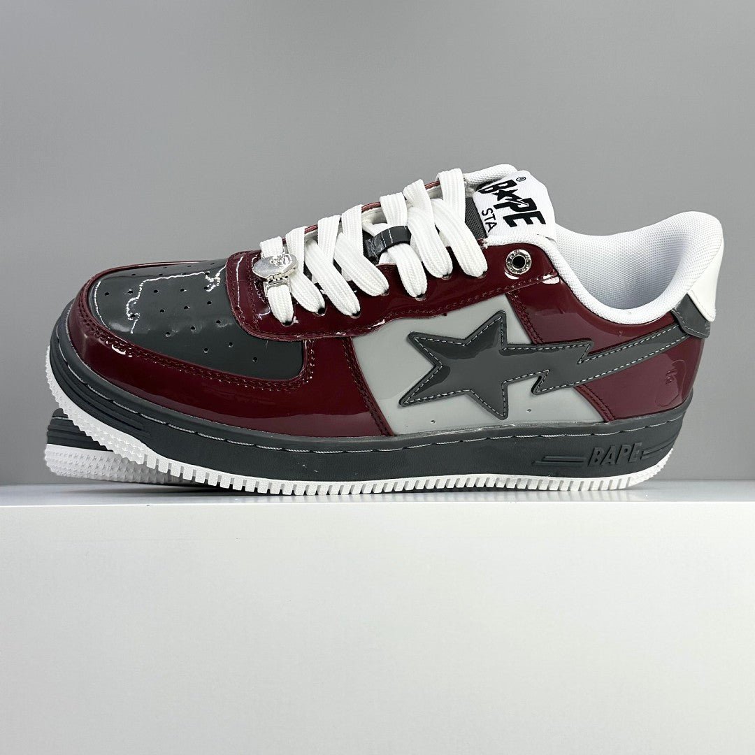 Bape STA Low Burgundy/Grey