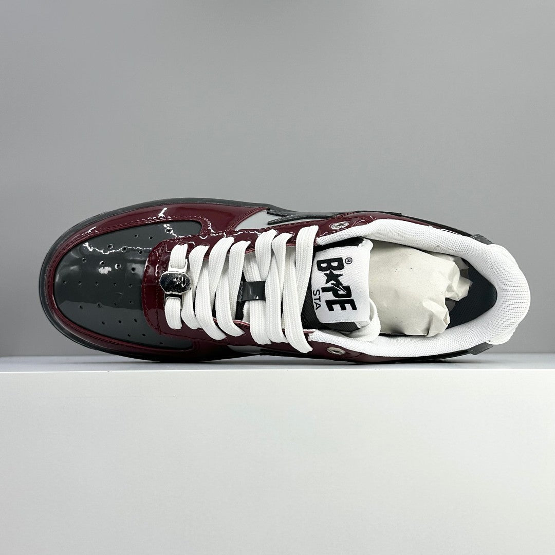 Bape STA Low Burgundy/Grey