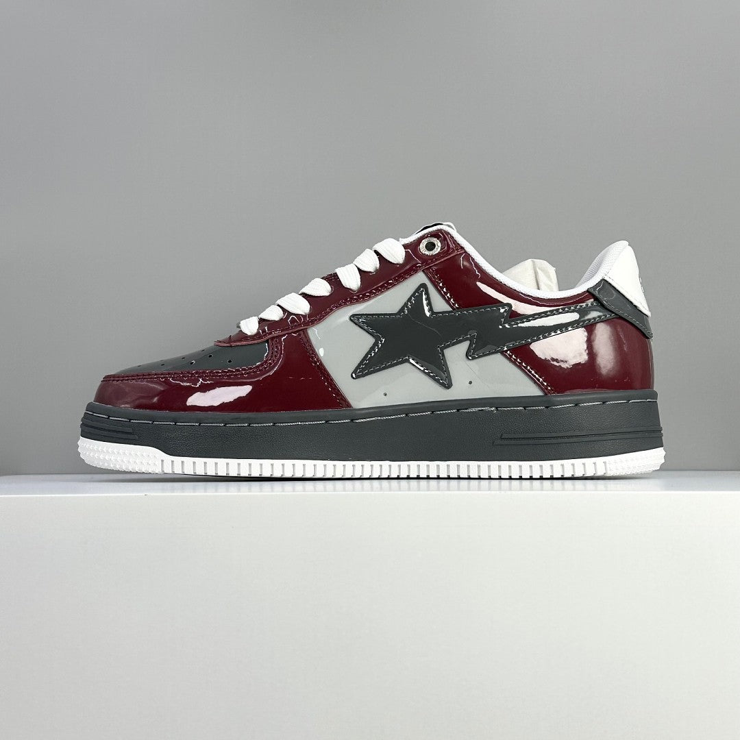 Bape STA Low Burgundy/Grey