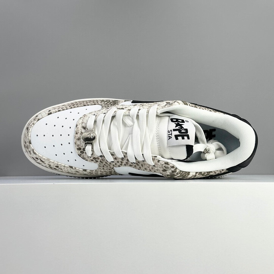 Bape STA Low Beige Snakeskin