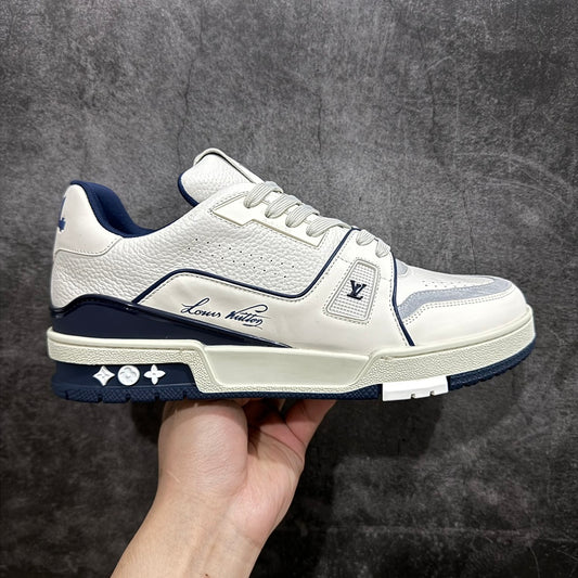 Trainer White and Blue