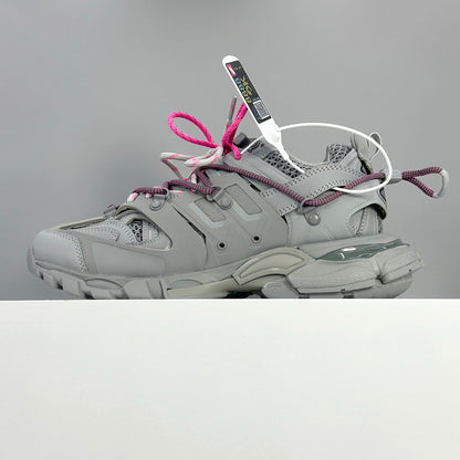 BLG Track Trail Laces Grey Pink