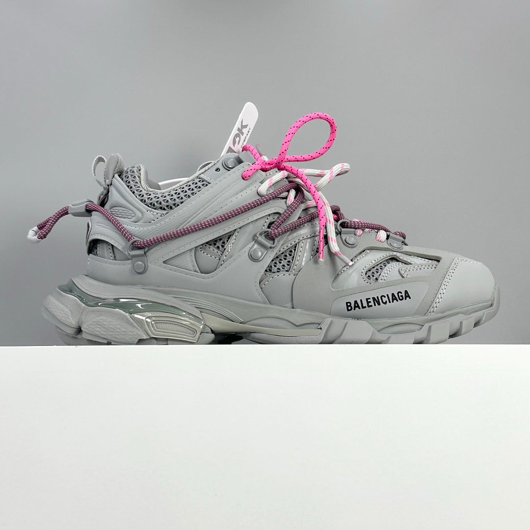 BLG Track Trail Laces Grey Pink