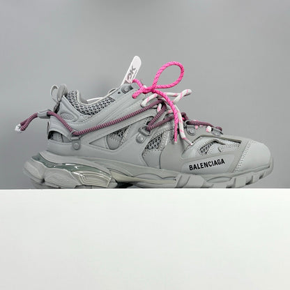 BLG Track Trail Laces Grey Pink