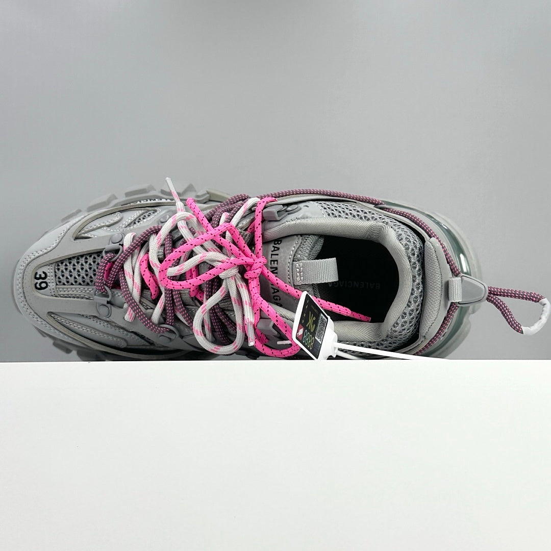 BLG Track Trail Laces Grey Pink