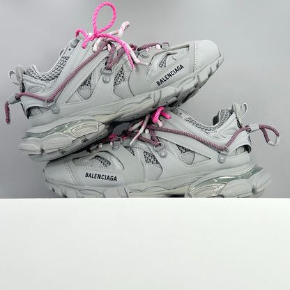 BLG Track Trail Laces Grey Pink