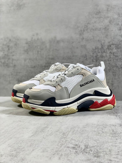 BLG Triple S Mule White/Black/Red/Beige