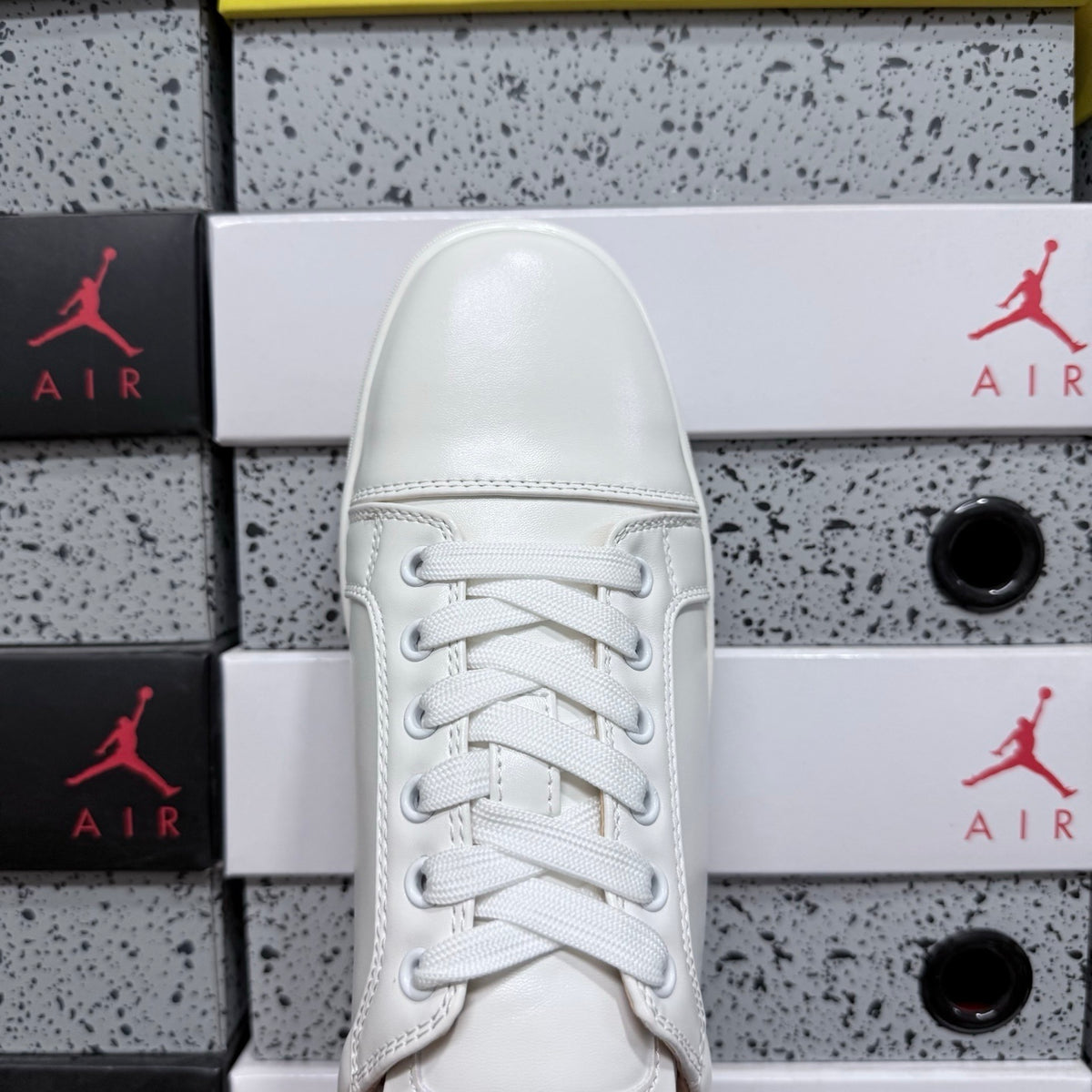 Christian Louboutin Louis Junior Strass White