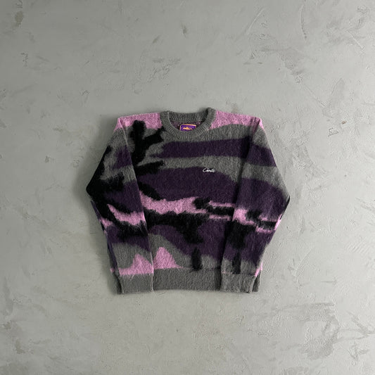 Mohair Purple Camo Knitted Jumper