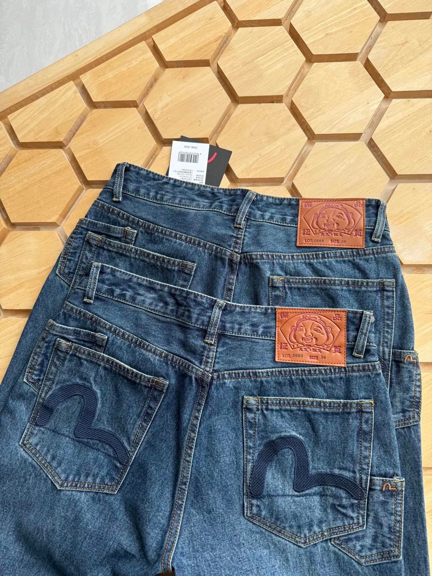 Evisu calça de ganga