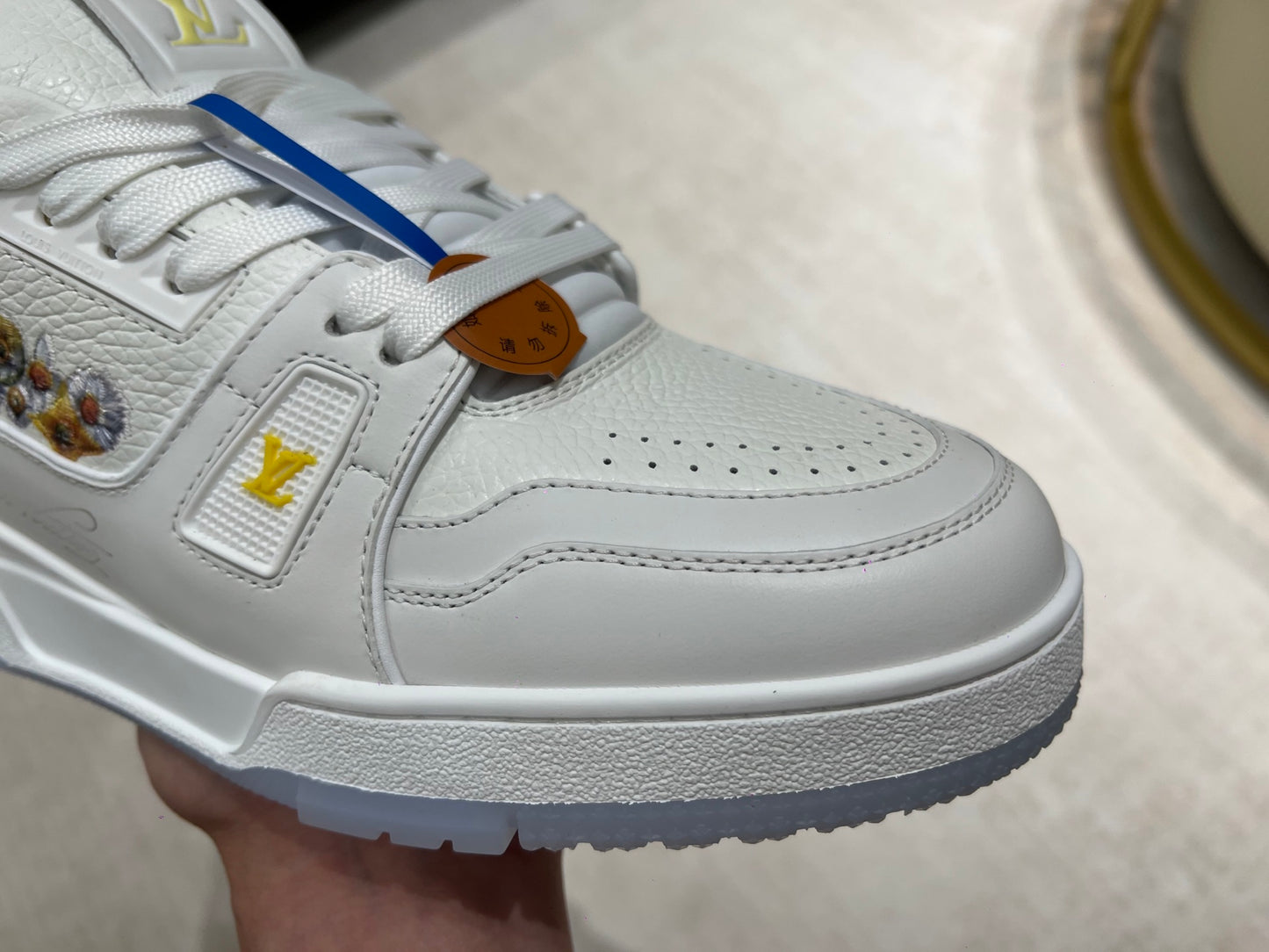 Trainer White and Flowers